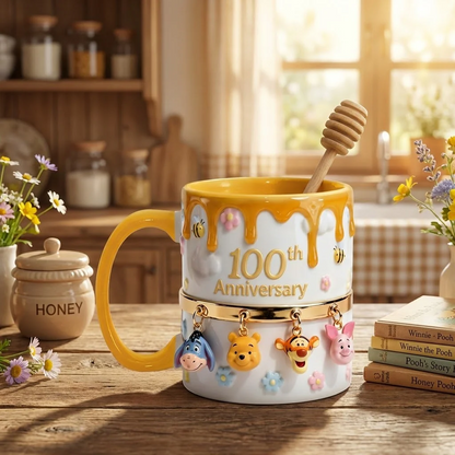 Honey Bear Anniversary 100th Years Of Friendship - Personalized Accent Mug