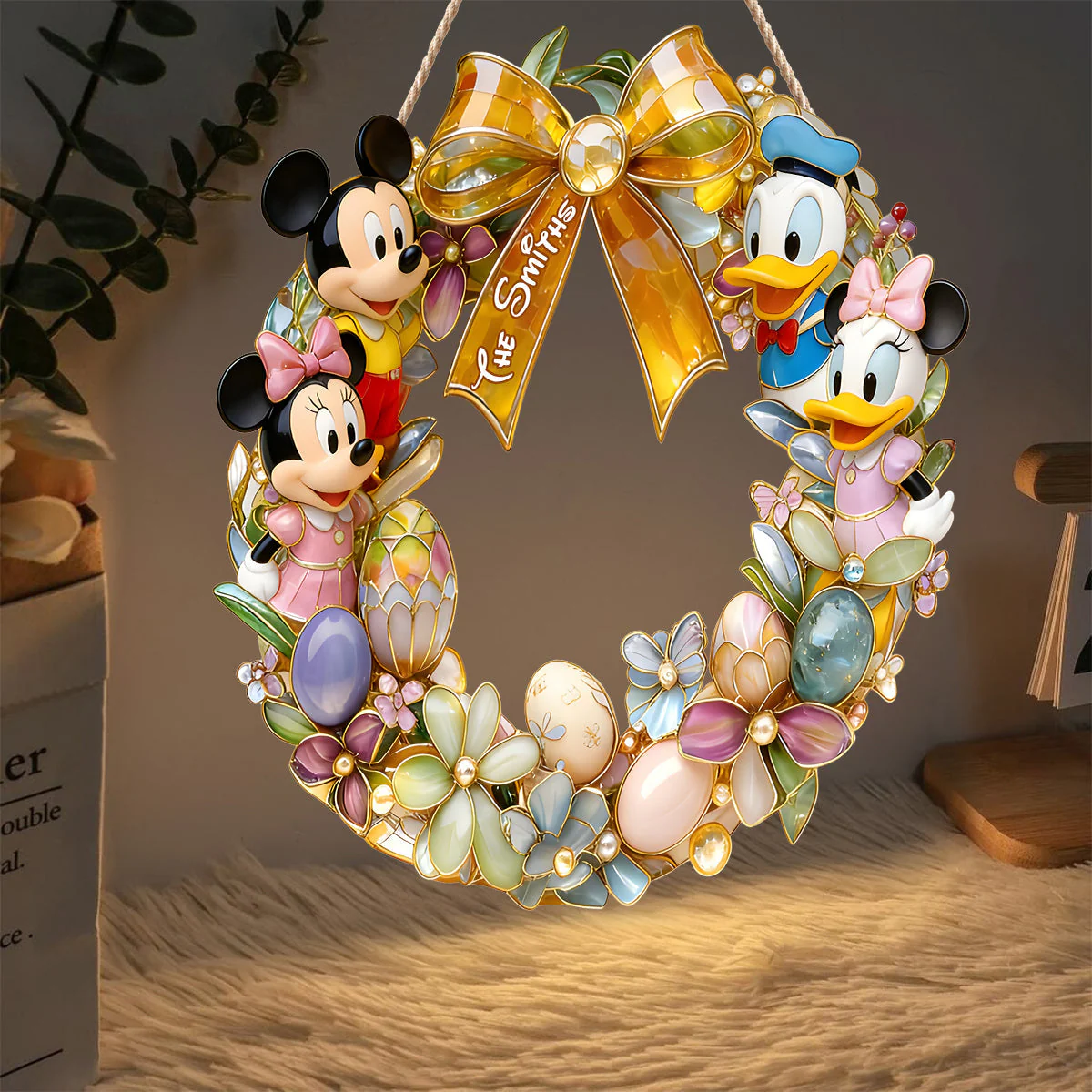 Magic Mouse Easter - Personalized Mouse Custom Shaped Wood Sign