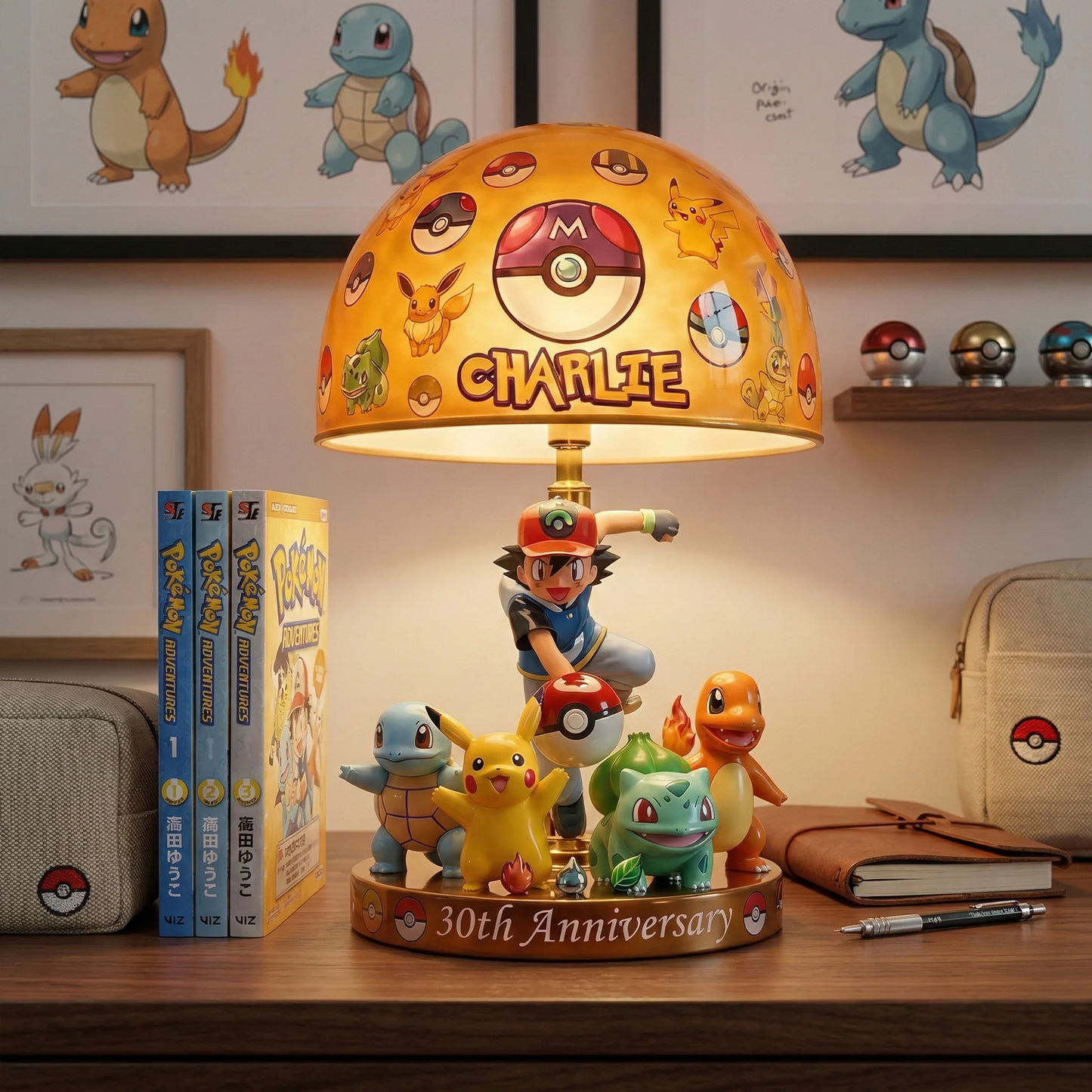 PKM Celebrate 30th Anniversary - Personalized Monster Trainer Acrylic LED Night Light