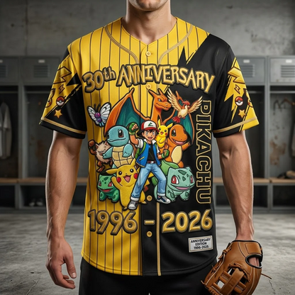 Celebrate 30 Years Of Catching Them All - Personalized Baseball Jersey