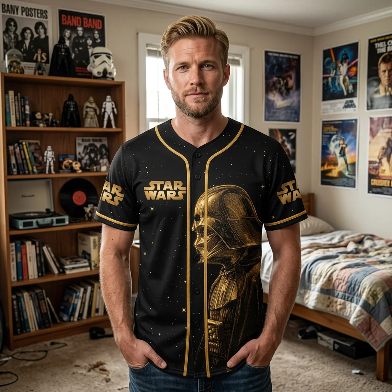 Galaxy Star - Personalized The Force Baseball Jersey