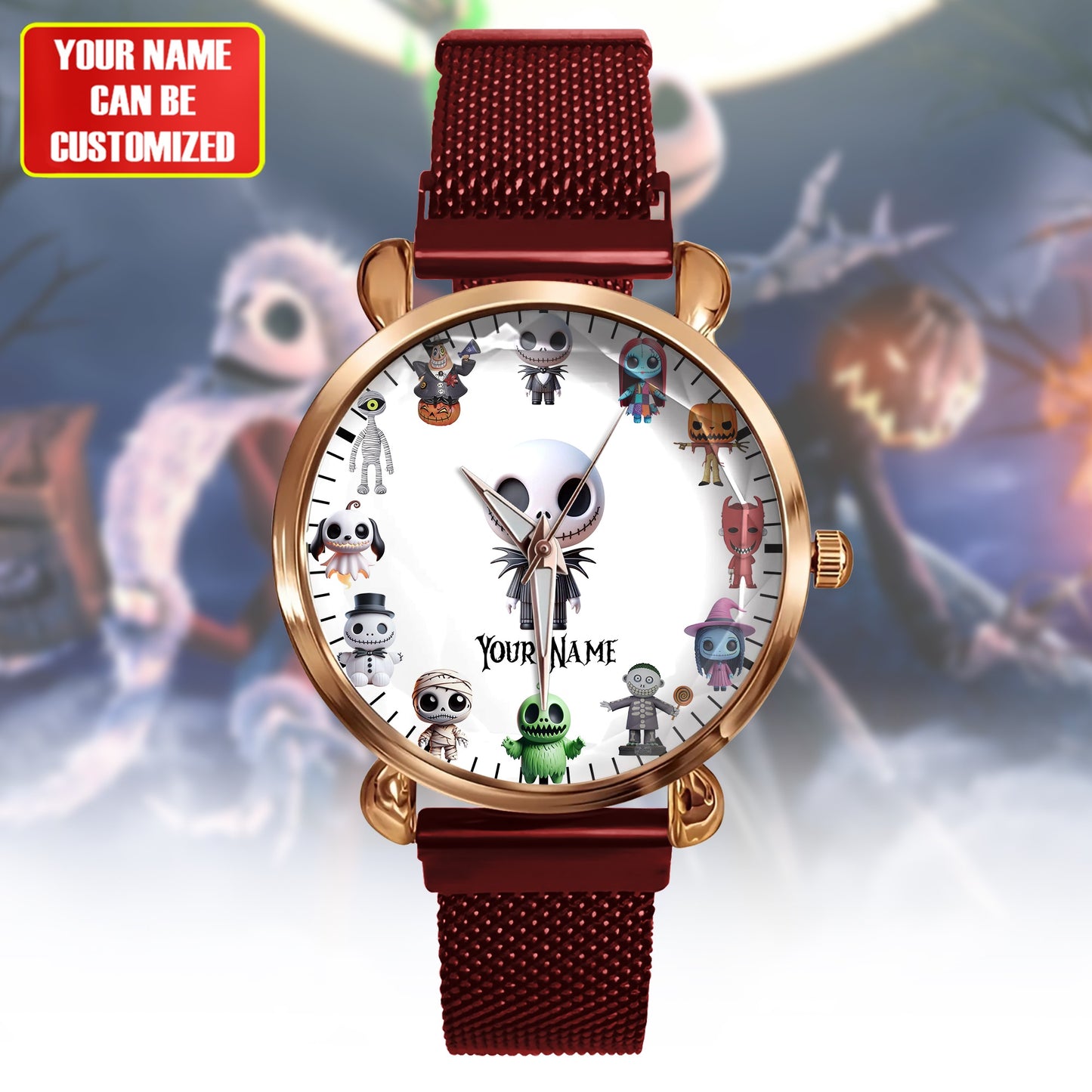 Nightmare Time - Personalized Halloween Women Hand Watch