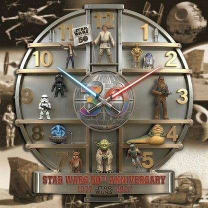 Galactic Saga - Personalized The Force 3D Visual Effect Acrylic Wall Clock