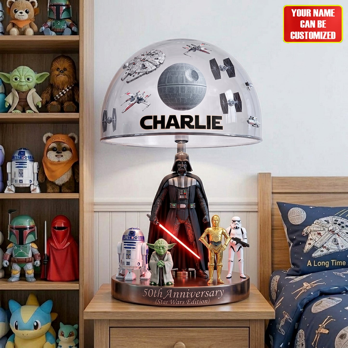 Galactic Space - Personalized The Force Acrylic LED Night Light