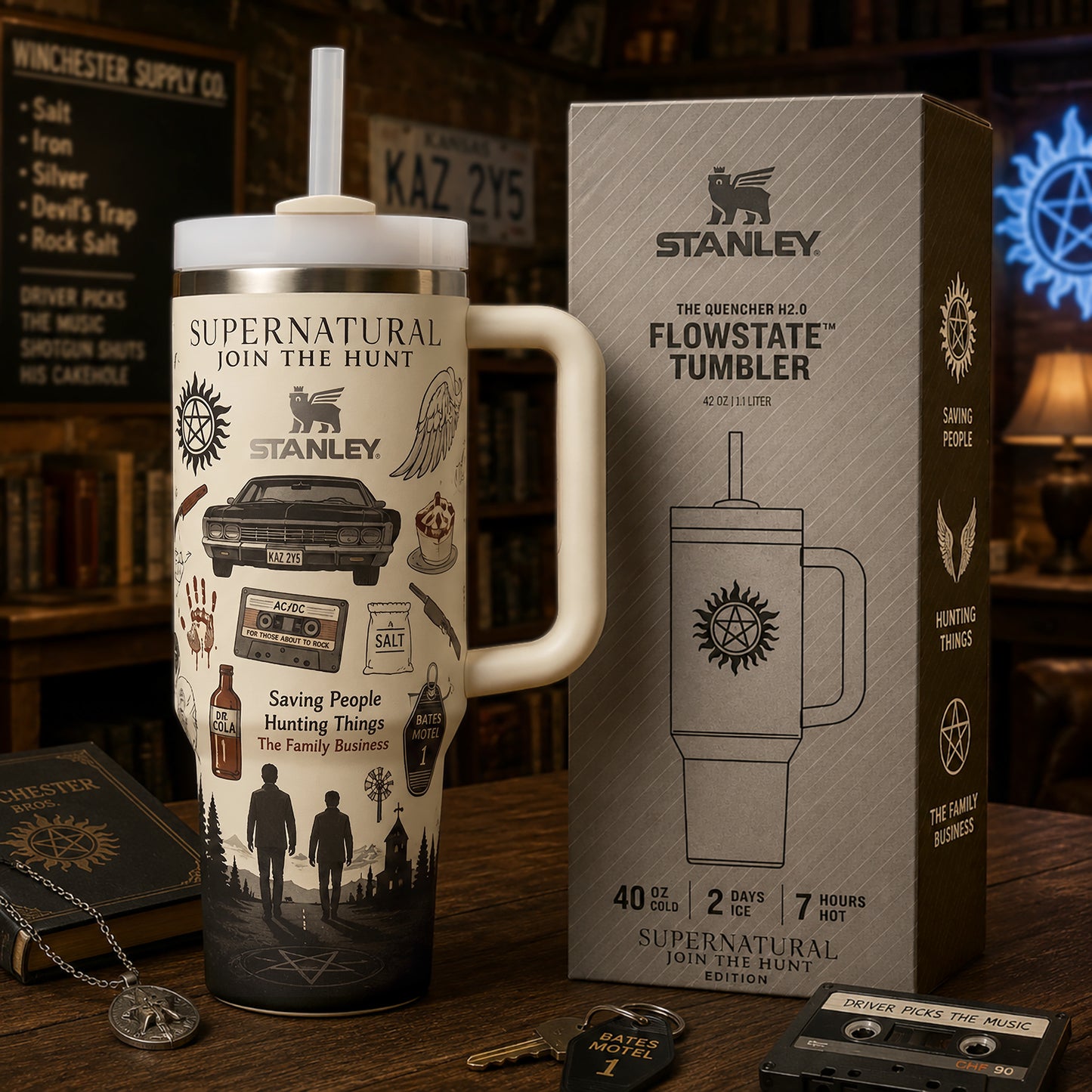 Paranormal Hunter Insulated Tumbler – Vintage Mystery Adventure Travel