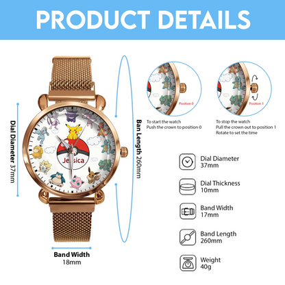Cute Monsters - Personalized Monster Trainer Women Hand Watch