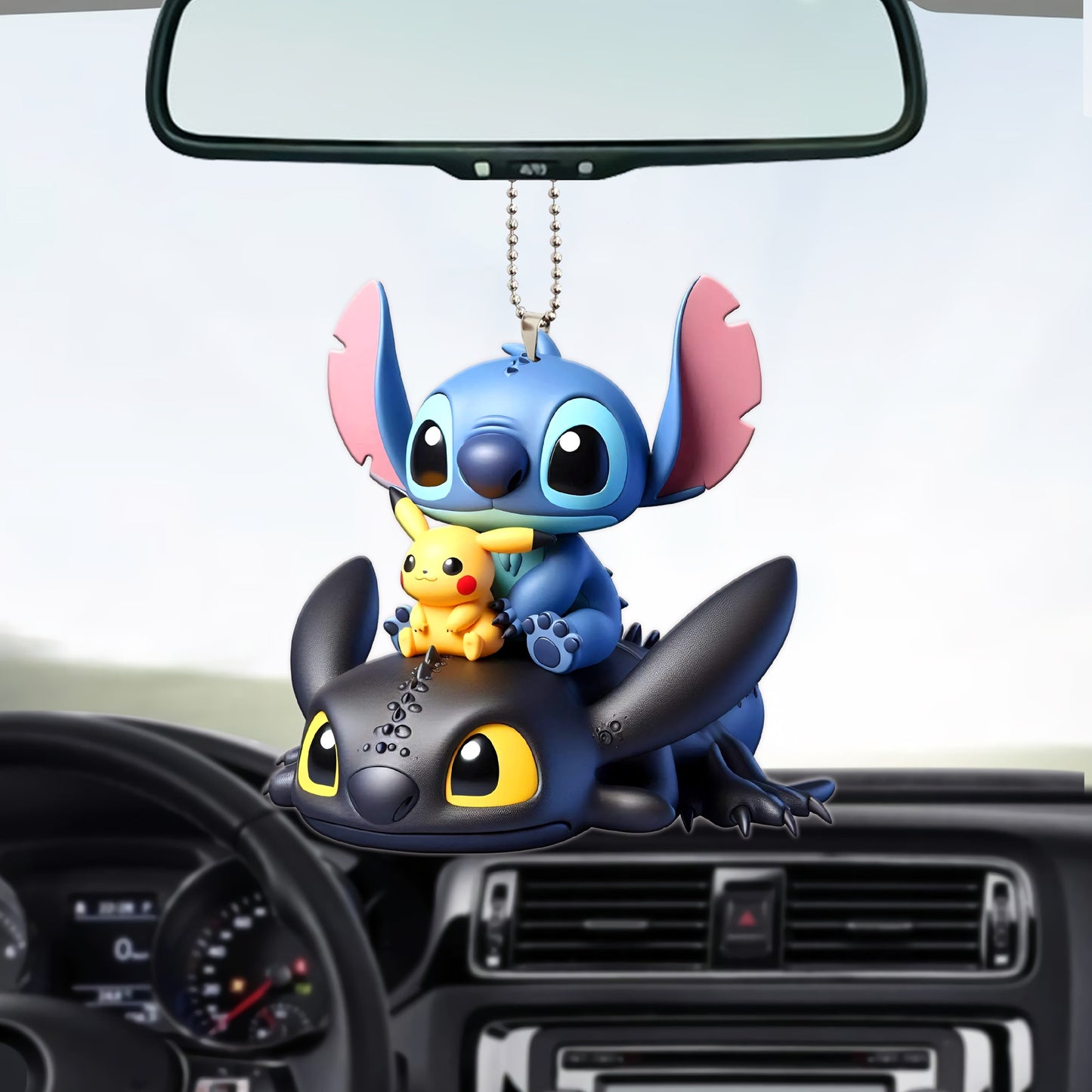 There Little Monster Customize Car Ornament