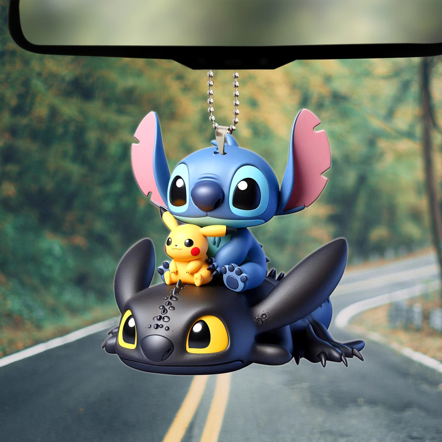 There Little Monster Customize Car Ornament