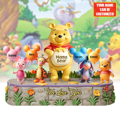 Mama Bear - Personalized Mouse Custom Shaped Acrylic Plaque