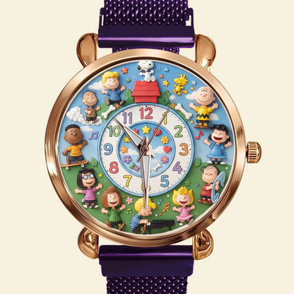 Happy Friends Mesh Strap Quartz Watch - Personalized Gifts