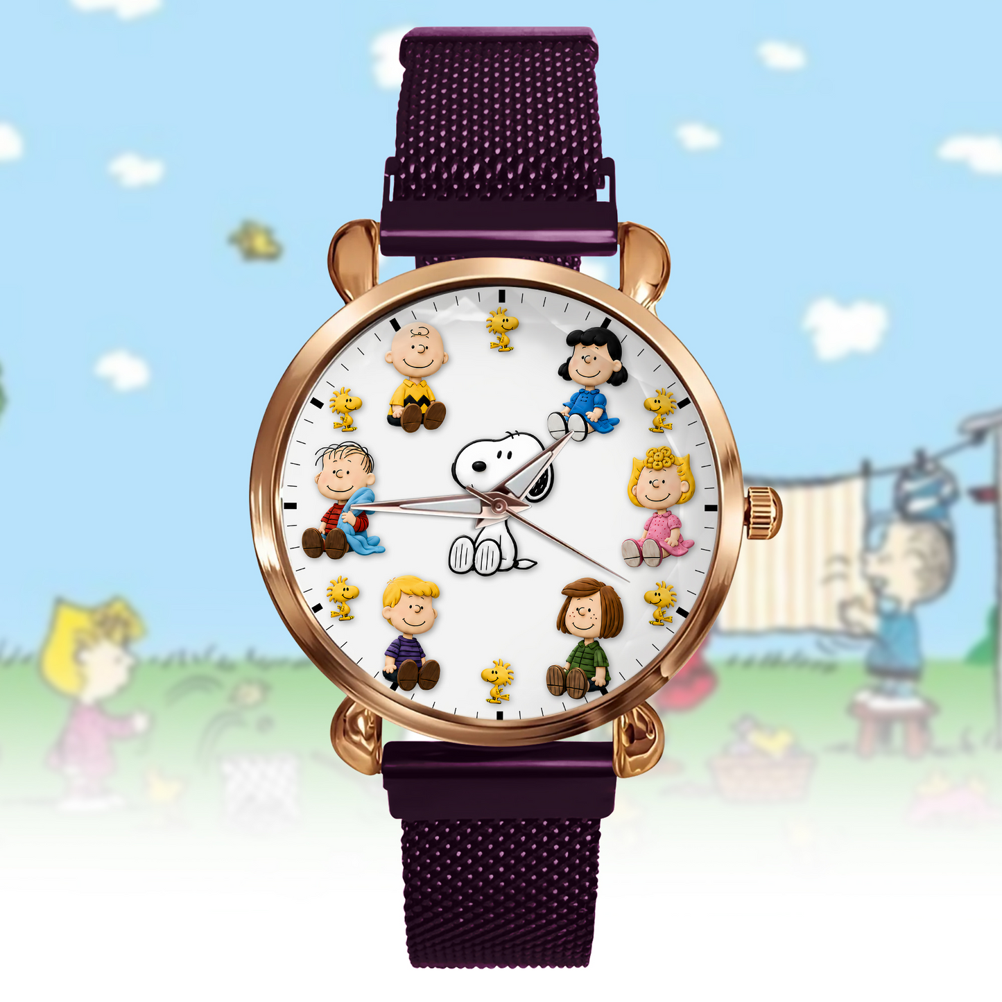 Classic Comic Friends - Personalized Puppy Women Hand Watch