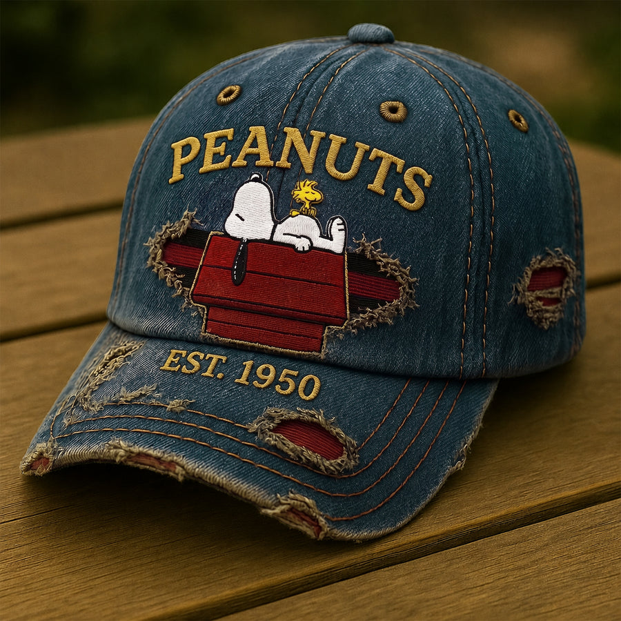 Classic Cartoon Puppy And Little Bird - Personalized Classic Cap, Gift For Cartoon Fans