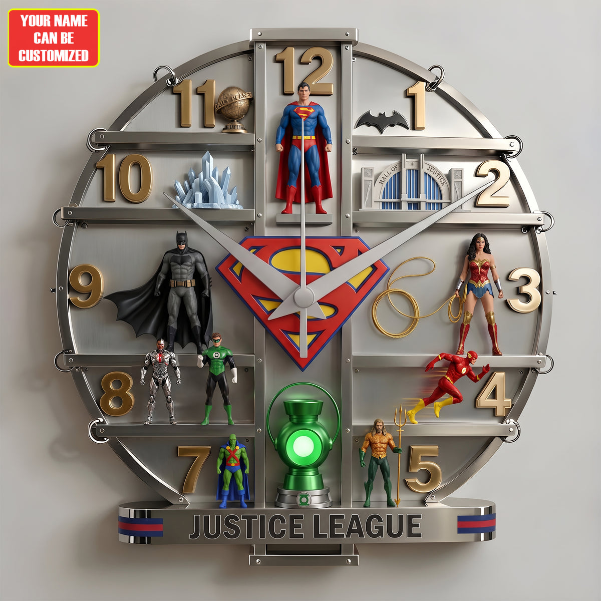 Legendary Superhero Acrylic Hanging Wall Clock - Personalized Gifts For Superhero Lovers