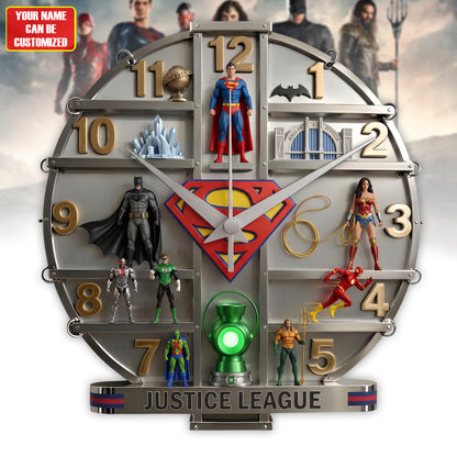 Legendary Superhero Acrylic Hanging Wall Clock - Personalized Gifts For Superhero Lovers