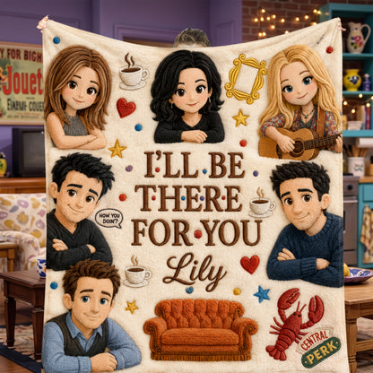 Cozy Friends Character - Personalized TV Series Blanket
