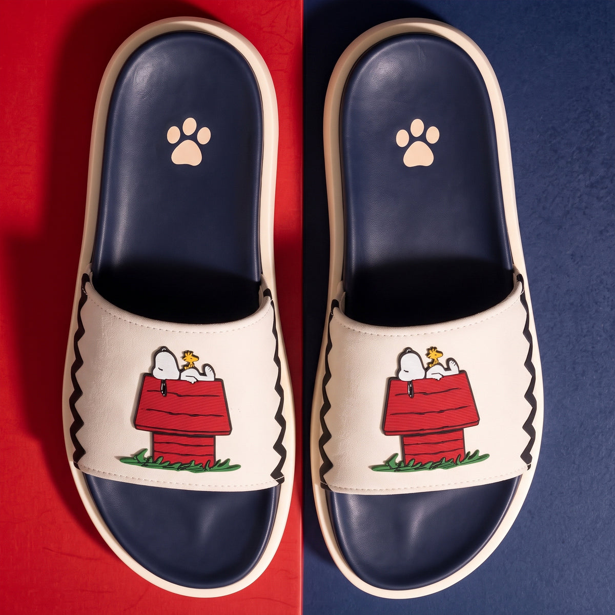 Lazy Day Puppy Leather Sandals – Relaxing Cartoon Slide Sandals