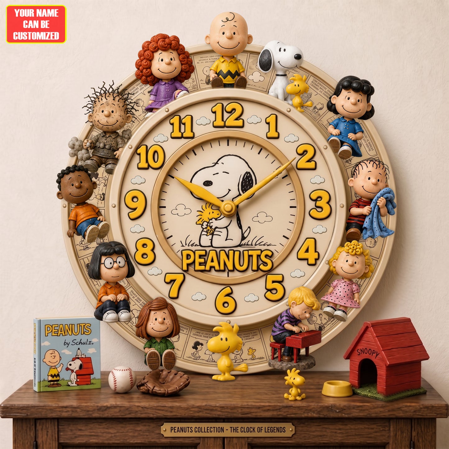 Classic Cartoon Friends Acrylic Hanging Wall Clock - Personalized Gifts For Cartoon Lovers