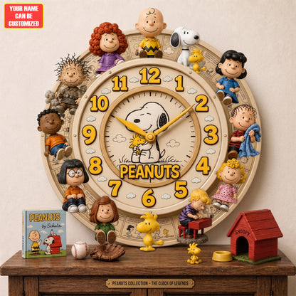 Classic Cartoon Friends Acrylic Hanging Wall Clock - Personalized Gifts For Cartoon Lovers