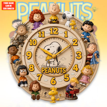 Classic Cartoon Friends Acrylic Hanging Wall Clock - Personalized Gifts For Cartoon Lovers