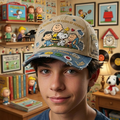 Classic Cartoon Friends - Personalized Denim Cap, Gift For Cartoon Fans