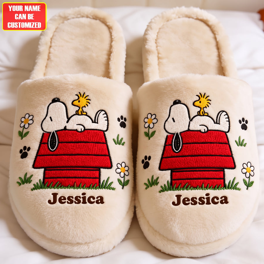Classic Cartoon Puppy & Friends - Personalized Cartoon Slippers