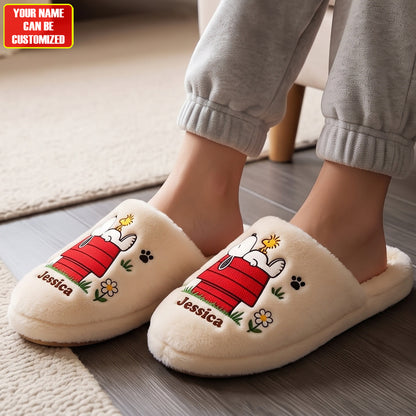 Classic Cartoon Puppy & Friends - Personalized Cartoon Slippers