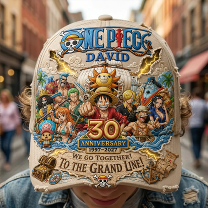 OP Celebrate 30 Years Of Legend - Personalized Classic Cap, Gift For Anime Fans