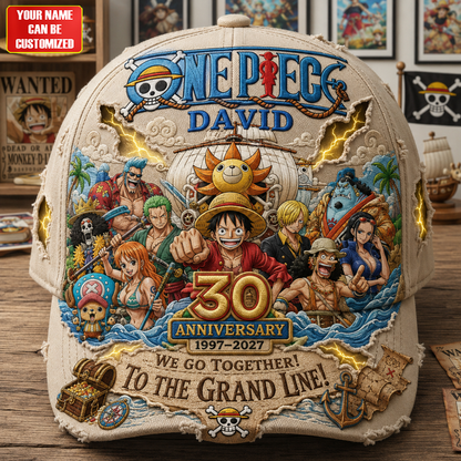 OP Celebrate 30 Years Of Legend - Personalized Classic Cap, Gift For Anime Fans