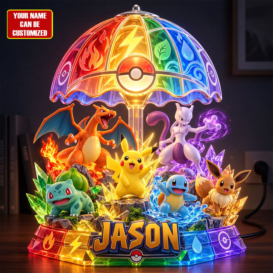 Elemental Monster Adventure - Personalized Fantasy Creature Acrylic LED Night Light