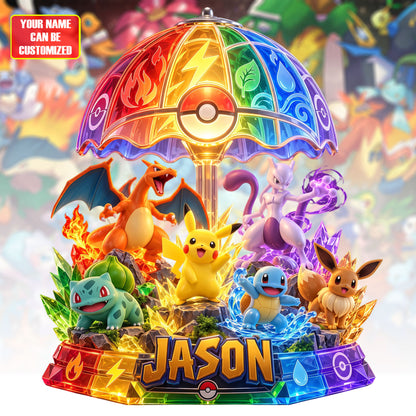 Elemental Monster Adventure - Personalized Fantasy Creature Acrylic LED Night Light