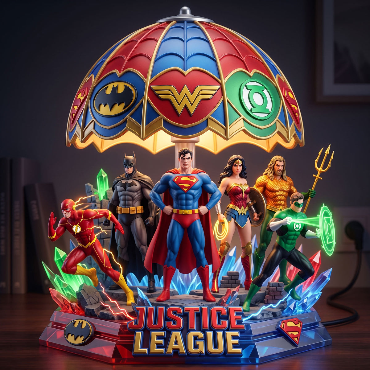 Ultimate Superhero Alliance - Personalized Superhero Acrylic LED Night Light