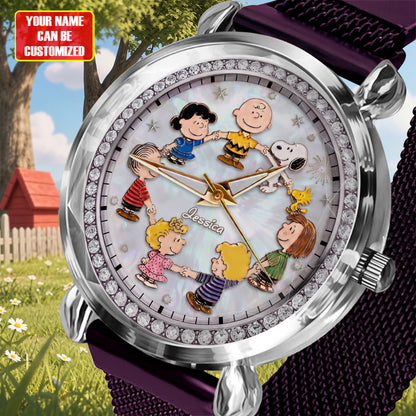 Cartoon Friends Anniversary - Personalized Cartoon Women Hand Watch