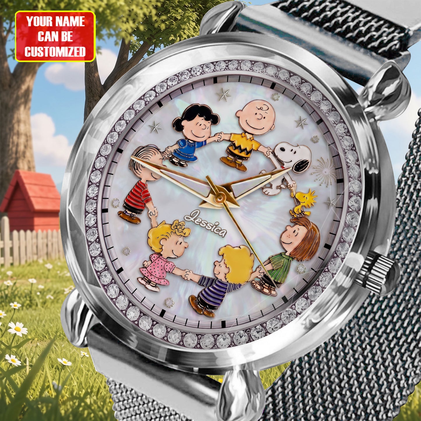 Cartoon Friends Anniversary - Personalized Cartoon Women Hand Watch