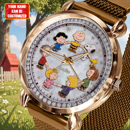 Cartoon Friends Anniversary - Personalized Cartoon Women Hand Watch