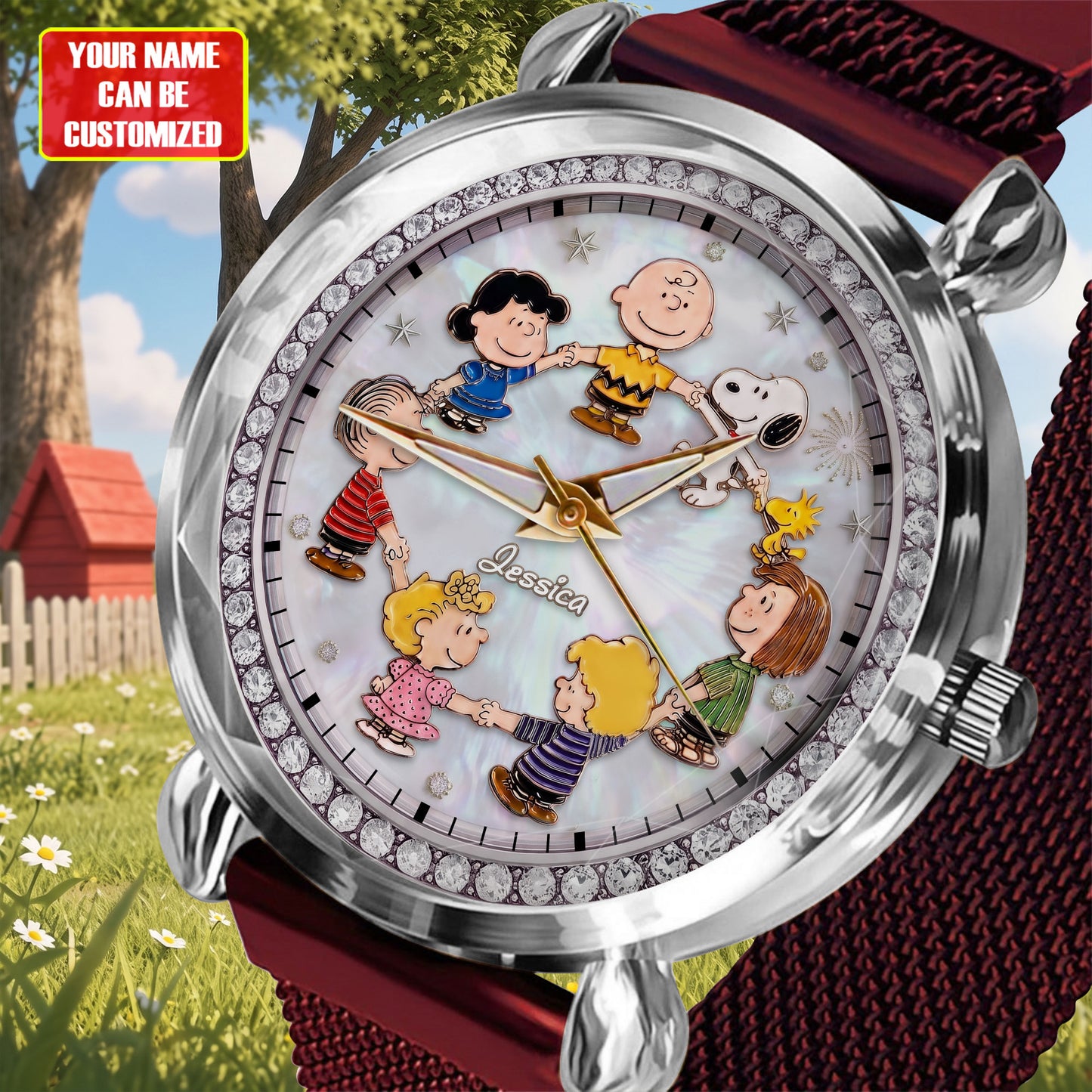 Cartoon Friends Anniversary - Personalized Cartoon Women Hand Watch