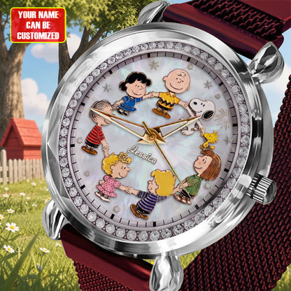 Cartoon Friends Anniversary - Personalized Cartoon Women Hand Watch