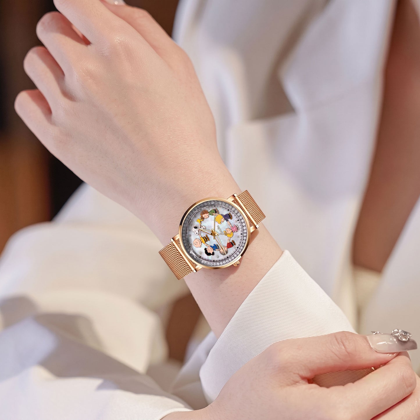 Cartoon Friends Anniversary - Personalized Cartoon Women Hand Watch