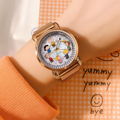Cartoon Friends Anniversary - Personalized Cartoon Women Hand Watch