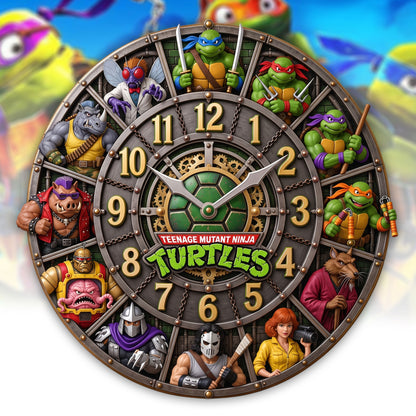 Mutant Turtle Heroes Acrylic Hanging Wall Clock - Personalized Gifts For Heroes Lovers