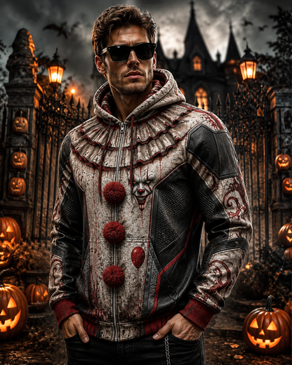 Halloween Horror Costume Clown 3D Graphic Print Hoodie – Halloween Gift