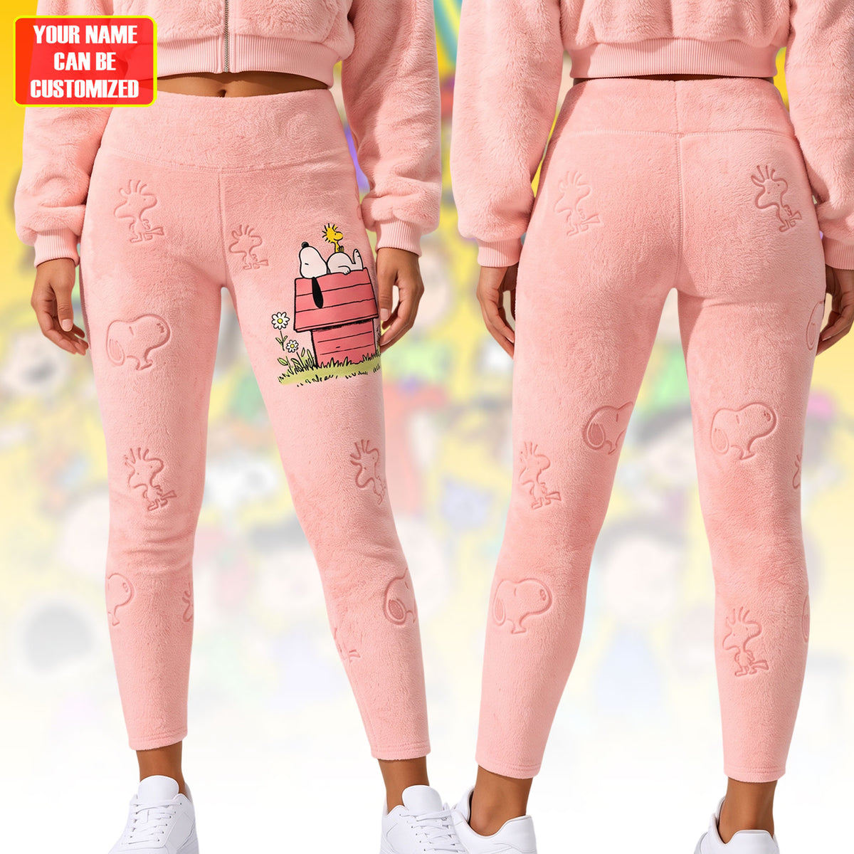 Cozy Cartoon Friends  - Personalized Cartoon Hoodie and Leggings