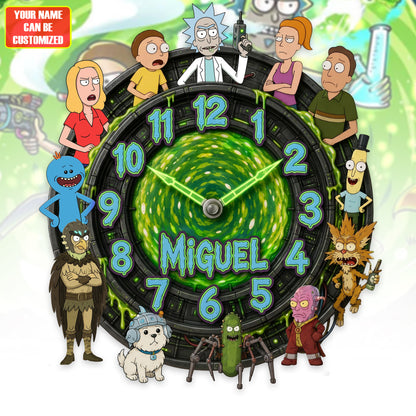 Mad Scientist Cartoon Acrylic Hanging Wall Clock - Personalized Gifts For Cartoon Lovers