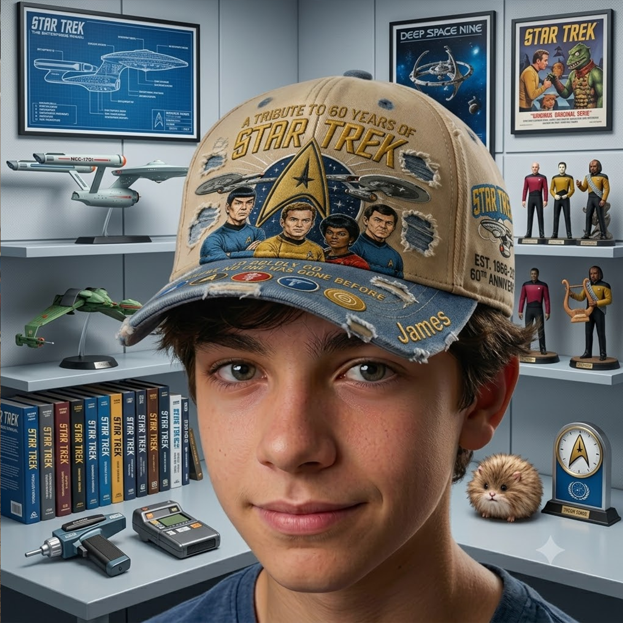 Vintage Space Exploration 60th Anniversary Cap - Personalized Classic Cap, Gift For TV Show Fans