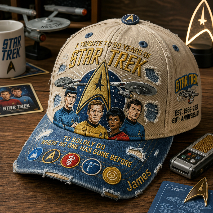 Vintage Space Exploration 60th Anniversary Cap - Personalized Classic Cap, Gift For TV Show Fans
