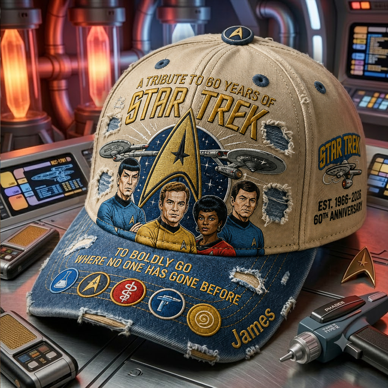 Vintage Space Exploration 60th Anniversary Cap - Personalized Classic Cap, Gift For TV Show Fans