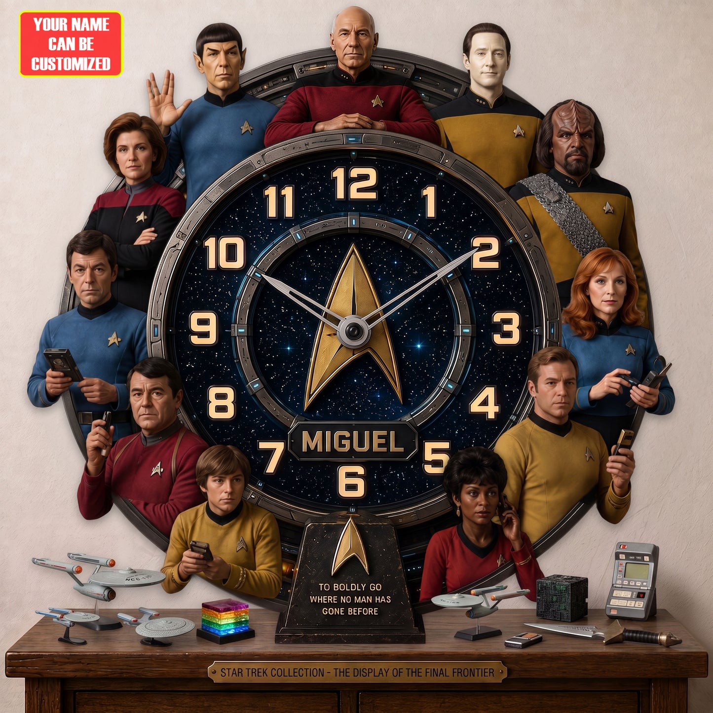 Space Exploration TV Acrylic Hanging Wall Clock - Personalized Gifts For TV Show Lovers