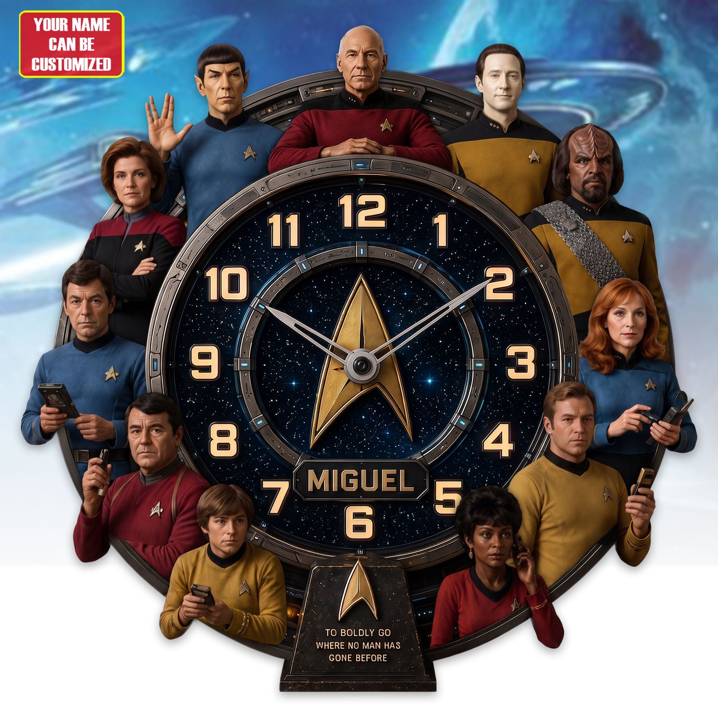 Space Exploration TV Acrylic Hanging Wall Clock - Personalized Gifts For TV Show Lovers
