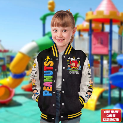 Colorful Cartoon Friends - Personalized Varsity Jacket