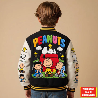 Colorful Cartoon Friends - Personalized Varsity Jacket