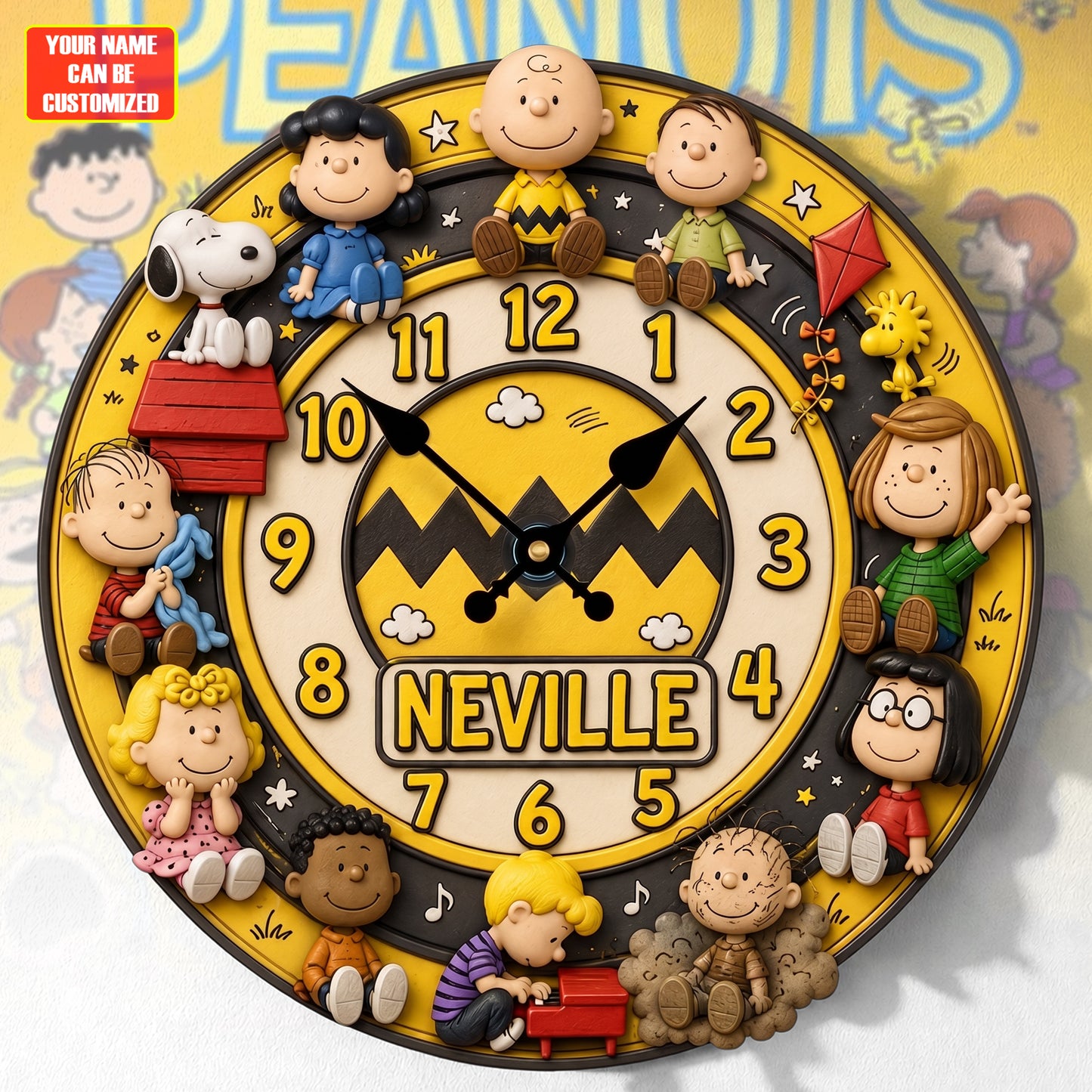 Classic Comic Friends Acrylic Hanging Wall Clock - Personalized Gifts For Cartoon Lovers
